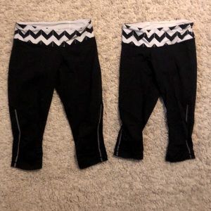 Lululemon Run for Your Life Crop TWO PAIRS 6&8